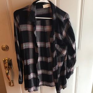 Purple plaid shirt